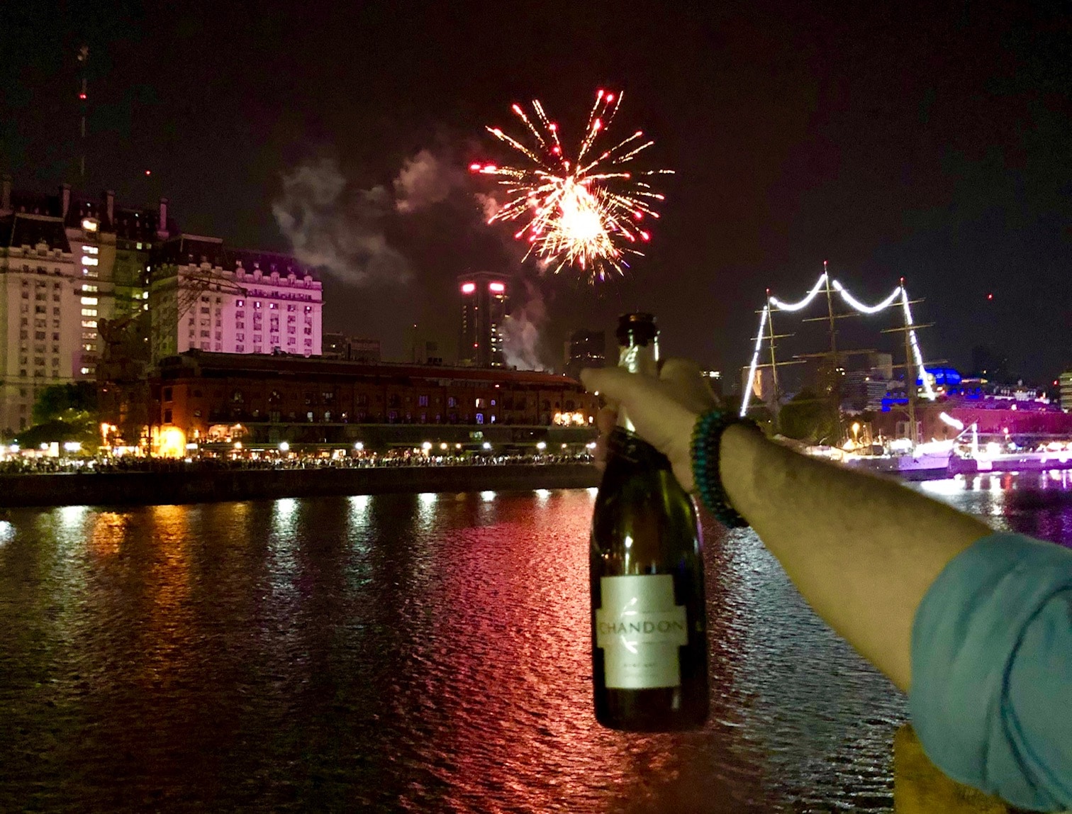 Fire Works at New Years in Buenos Aires