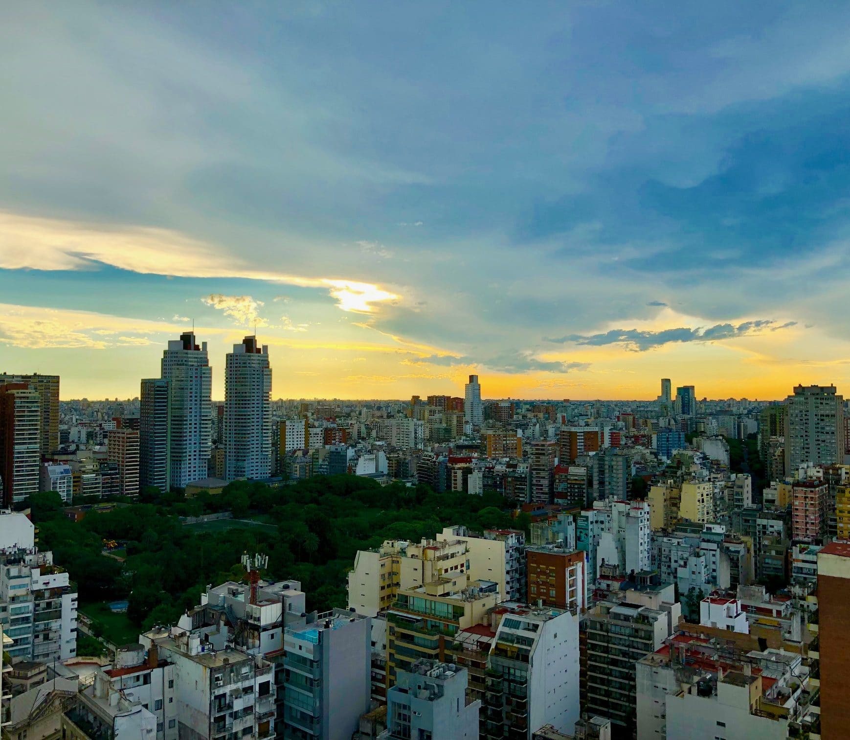 City of Buenos Aires at Sunset