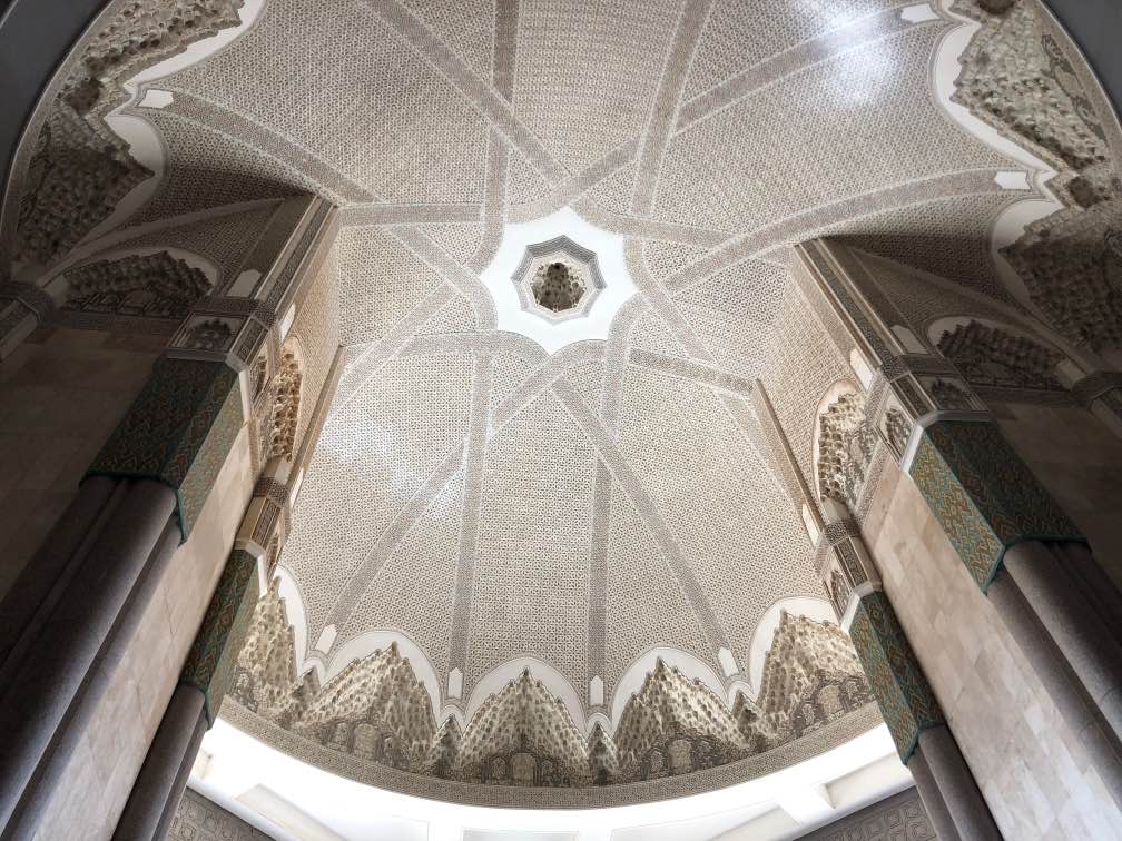 Hassan II Mosque View of Ceiling