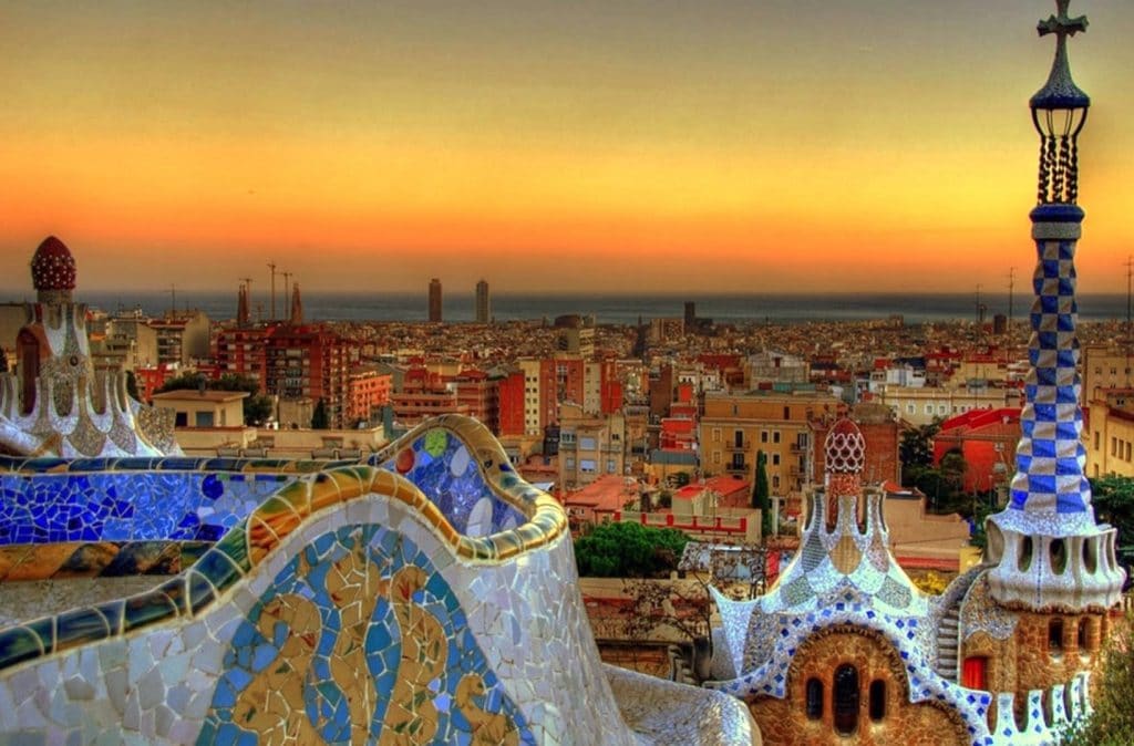 Park Guell at Sunset