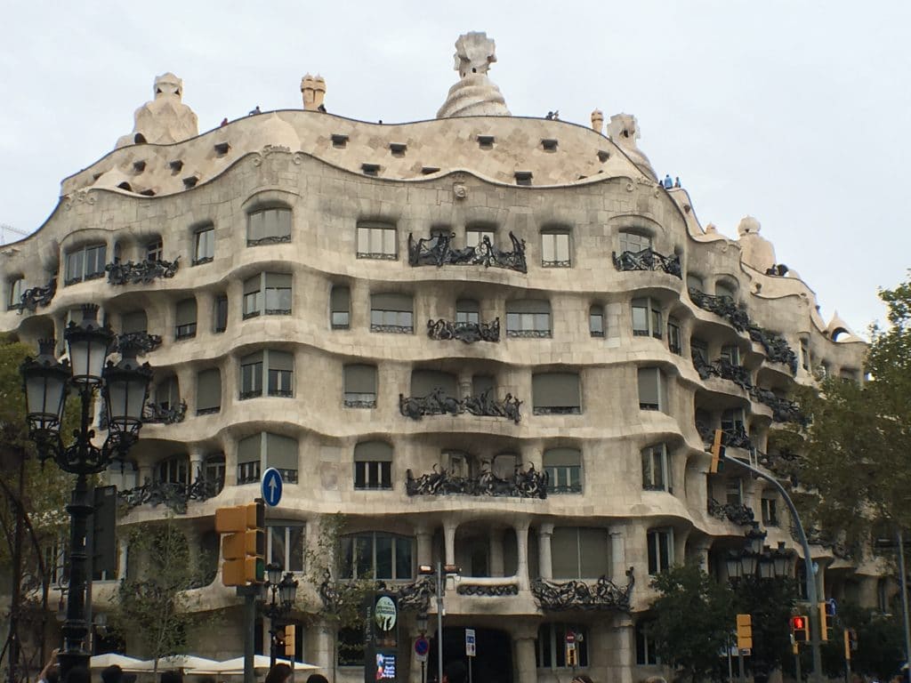 Casa Mila Designed by Antoni Gaudi in Barcelona