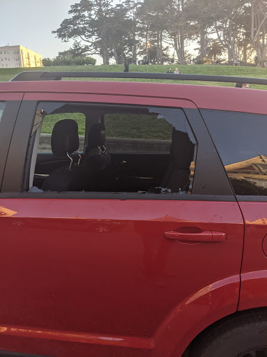 Broken Window Rental Car Theft in San Francisco 2
